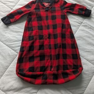 Cozy Red and Black Plaid Kids Pajamas